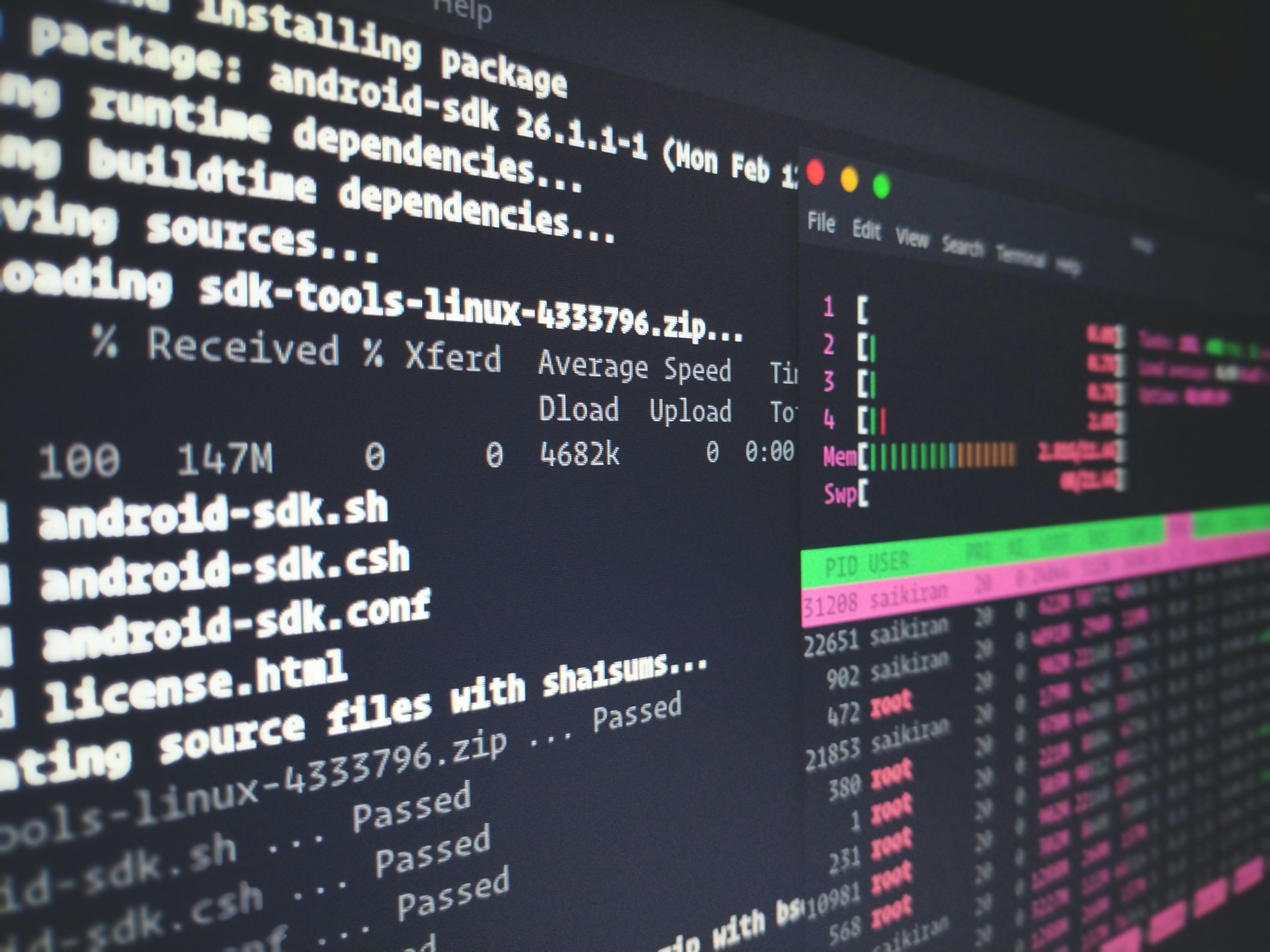 Linux terminal windows by Sai Kiran Anagani on Unsplash